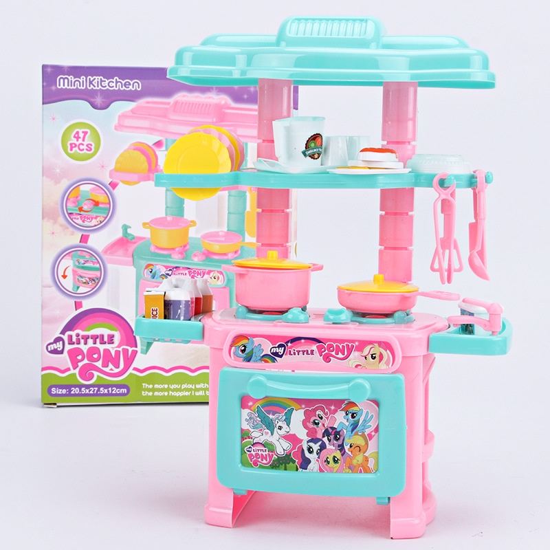 Bộ Đồ Chơi Nhà Bếp Hình Ngựa Pony Cho Bé Gái