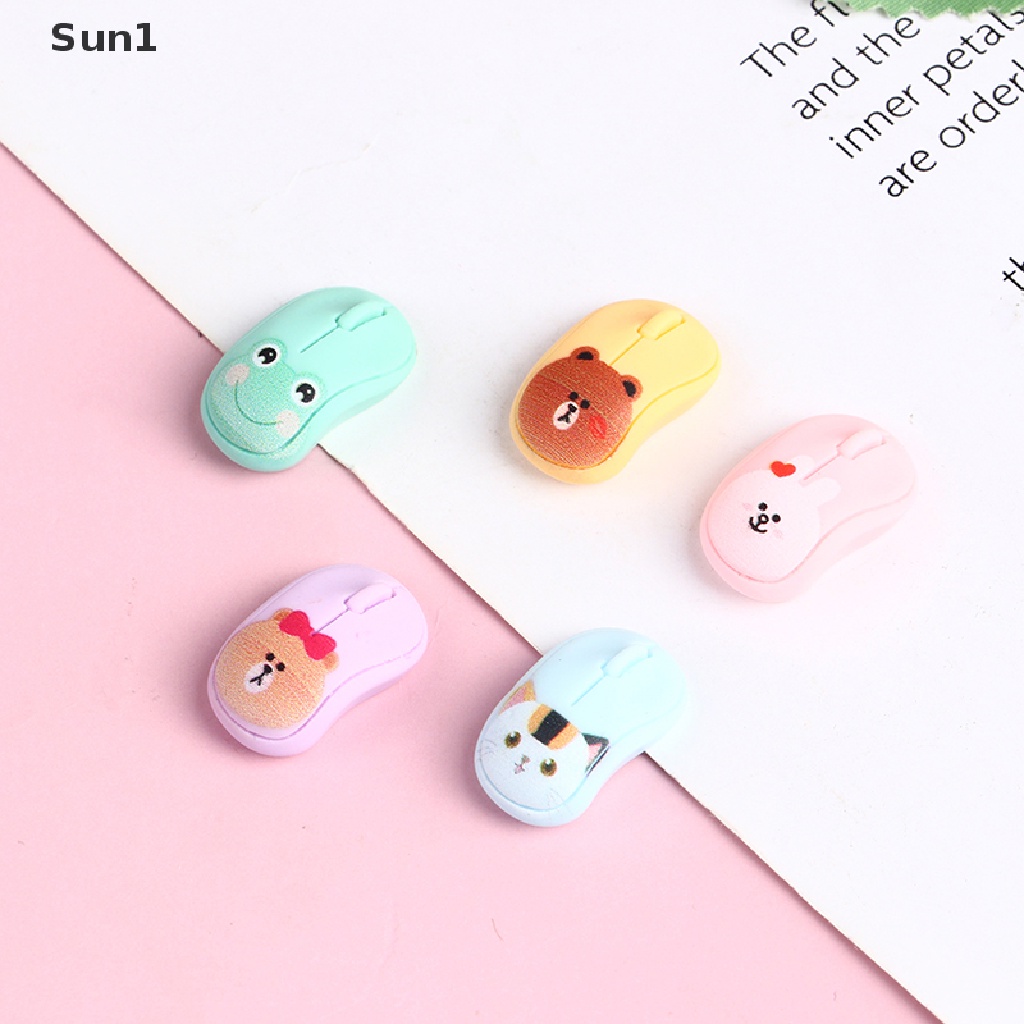 Set 5 Kẹp Tóc / Ốp Điện Thoại Hình Chuột Mini Tỉ Lệ 1: 12 Trang Trí Nhà Búp Bê