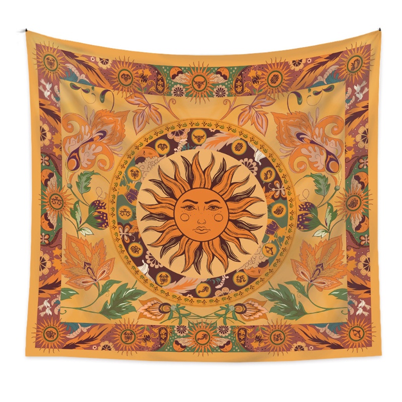 Thảm Treo Tường In Hình Thiên Văn Mặt Trăng Ngôi Sao Trang Trí Nhà Cửa