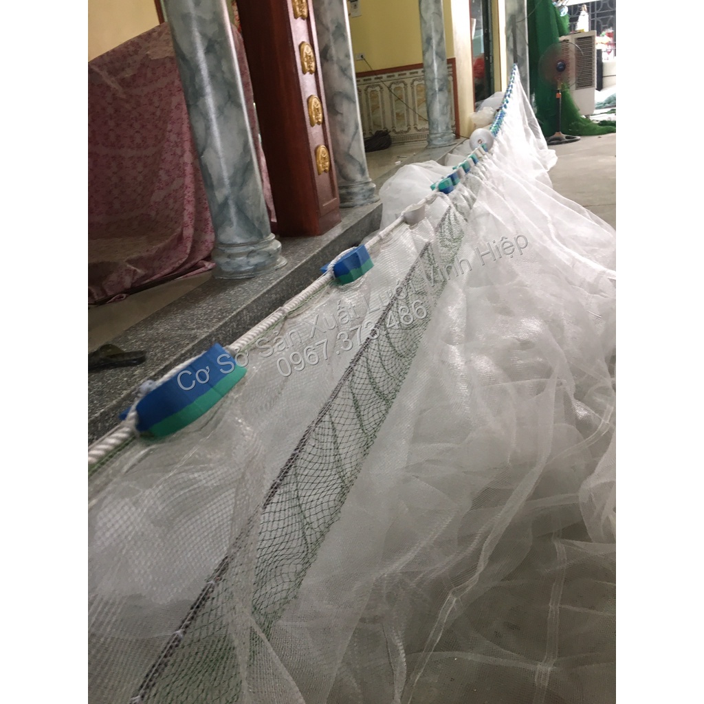 Lưới kéo cá, lưới vét cá, tôm cao 2.5m dài 10m 20m 30m 40m - Túi dài 5m