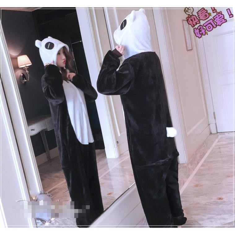 (Order) Bộ đồ ngủ lông hình thú gấu trúc panda (có size trẻ em) 😘 '