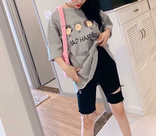 Quần jean lửng nữ rách