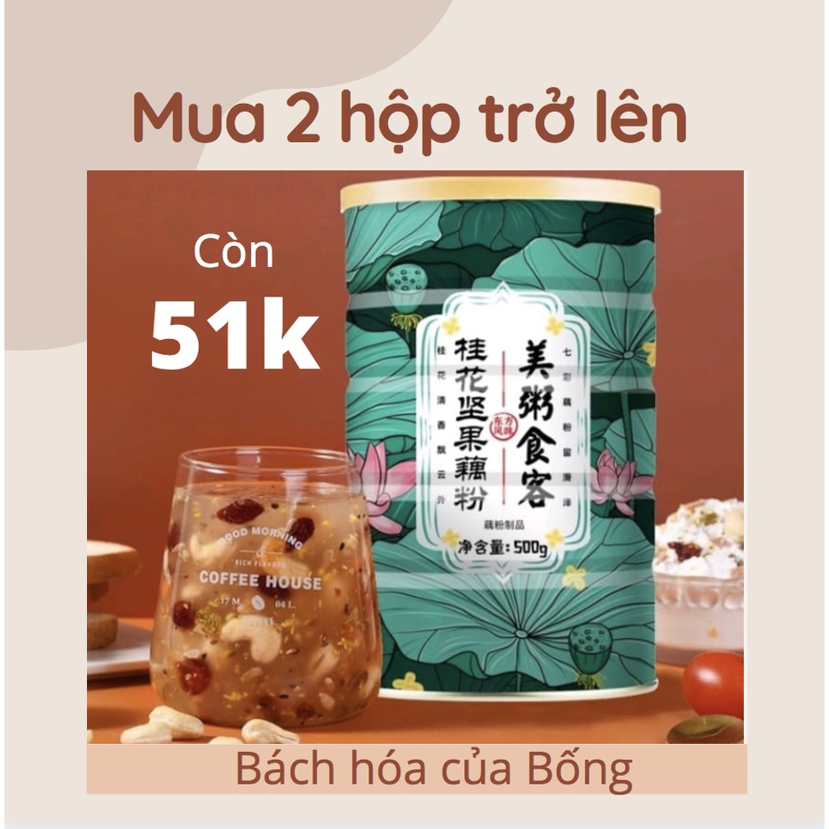 Các loại Bột Củ Sen và Bột Giảm Cân, Ăn Kiêng, Dưỡng Nhan hiệu Meizoushike hộp 500gr