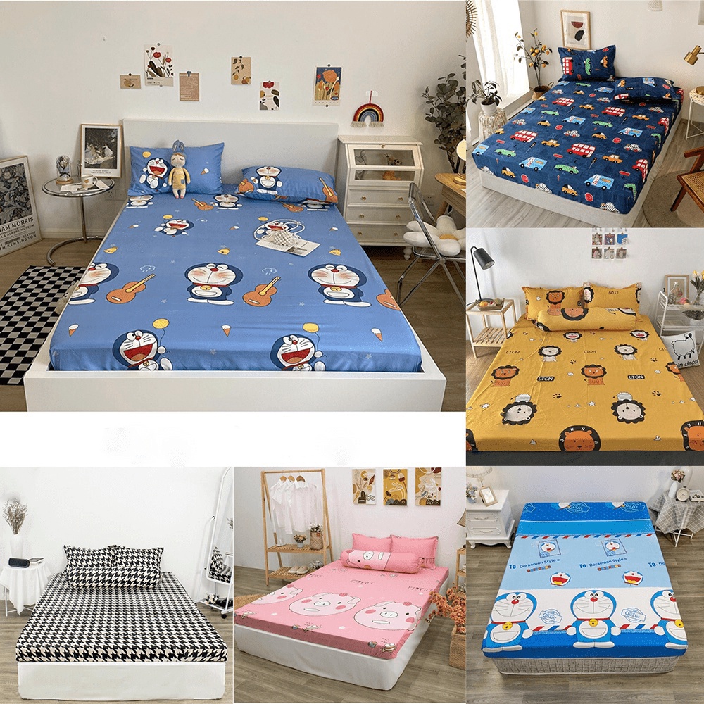 Bộ ga gối Cotton Poly siêu mềm mịn - Kích thước M2/M6/M8/2M2 - 1 ga 2 vỏ gối