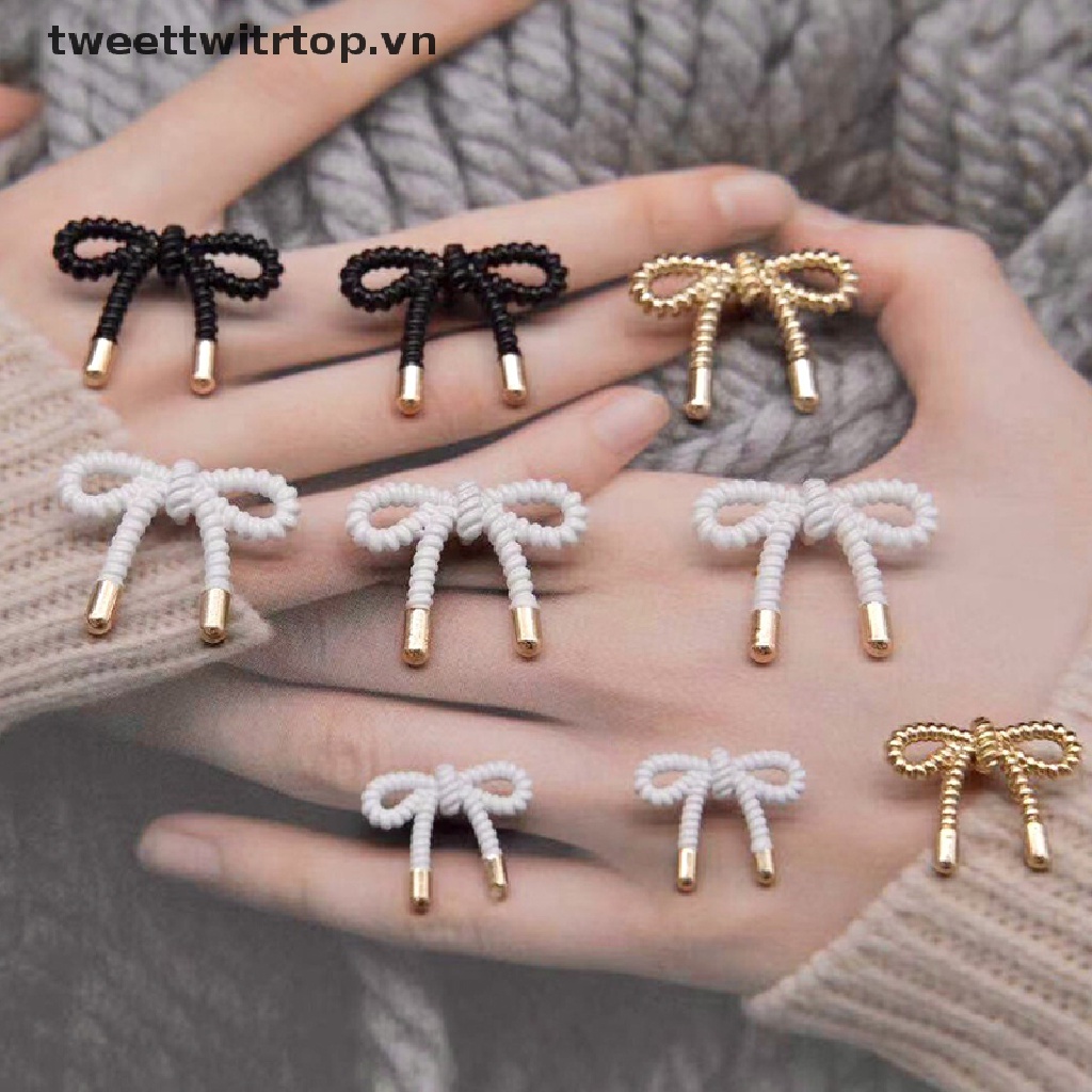 5 Nút Thắt Nơ Bằng Kim Loại Trang Trí Quần Áo DIY