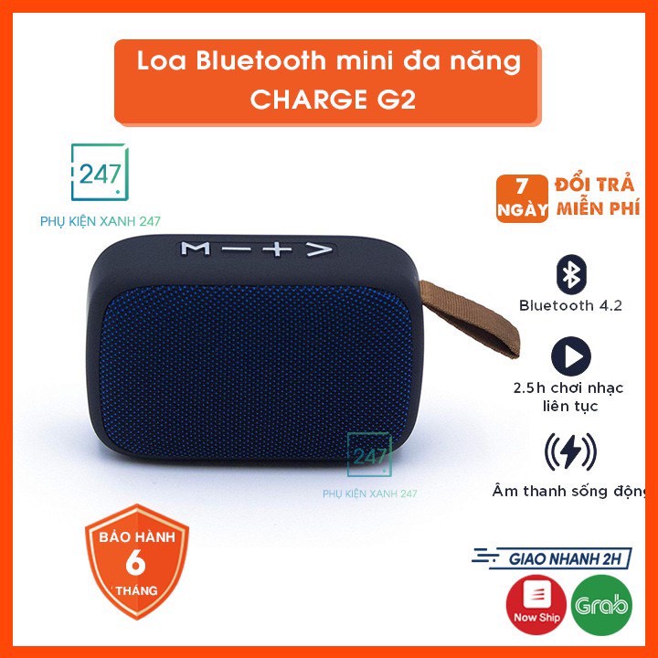 Loa Bluetooth Mini Charge G2 Loa Bluetooth Có Hỗ Trợ Thẻ Nhớ Có ổ cắm USB Loa Bluetooth bluetooth âm thanh cực chất