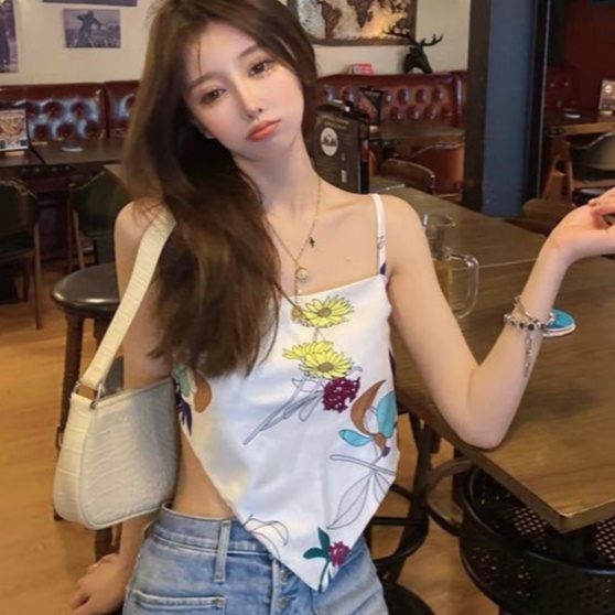 Áo Choàng Lụa Không Tay Phối Ren Hoa Thời Trang Mùa Hè Dành Cho Nữ