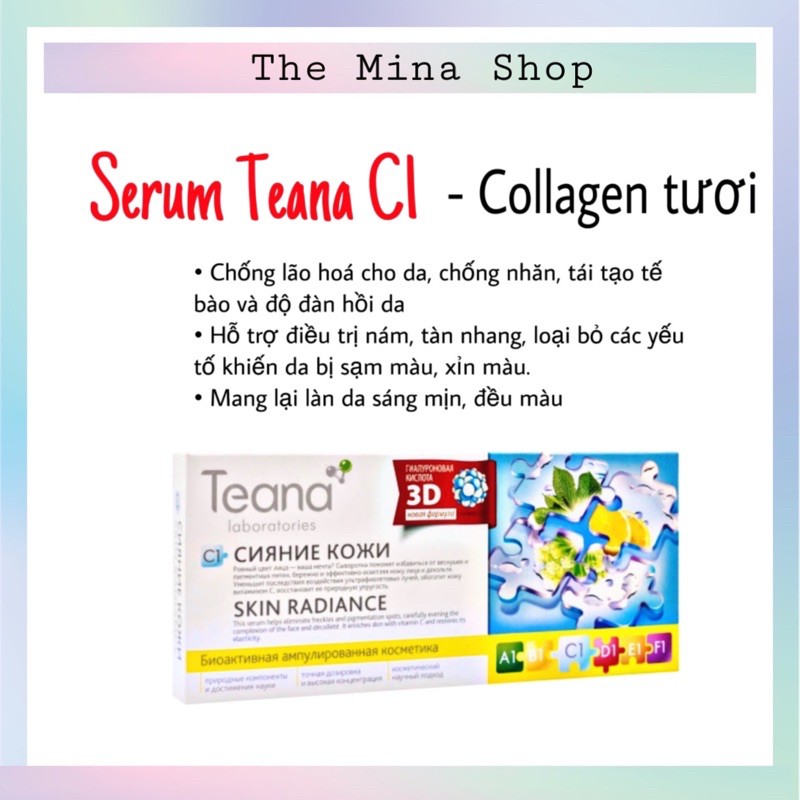 (Hàng sẵn - đủ bill) Serum Collagen Teana C1