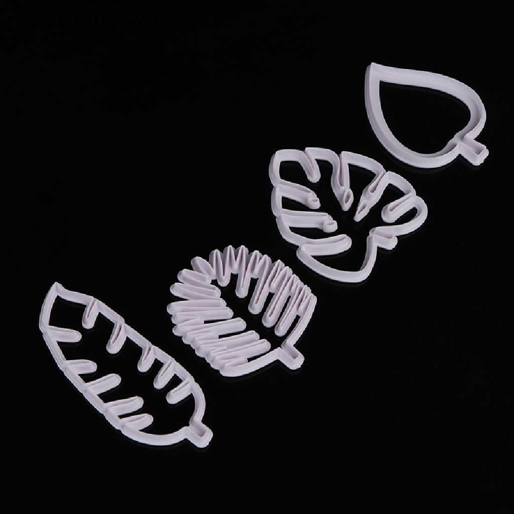 Set 4 Khuôn Cắt Bánh Quy Hình Lá Nhiệt Đới