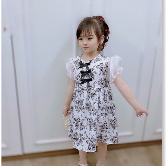 váy voan công chúa cao cấp bé gái 8-20kg