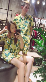 set áo sơ mi+ quần short
