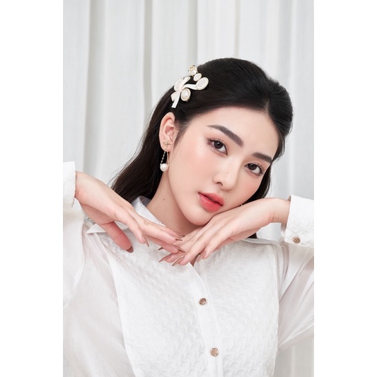 Set áo sơmi trắng và yếm dạ tweed - Joie Dress &amp; Alana Shirt