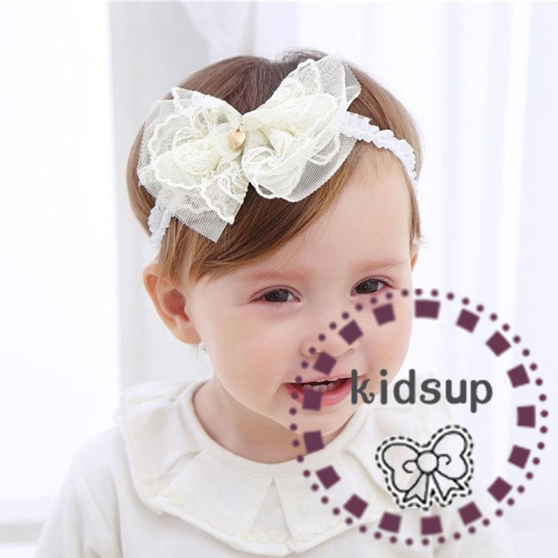 Băng đô dành cho bé gái tập đi gắn hoa