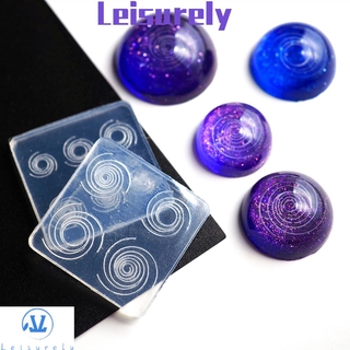 💜LEILY💜 DIY Cosmosphere Mold Transparent Resin Star Vortex UV Glue Epoxy Craft Jewelry Making Tools Round pendant Silicone