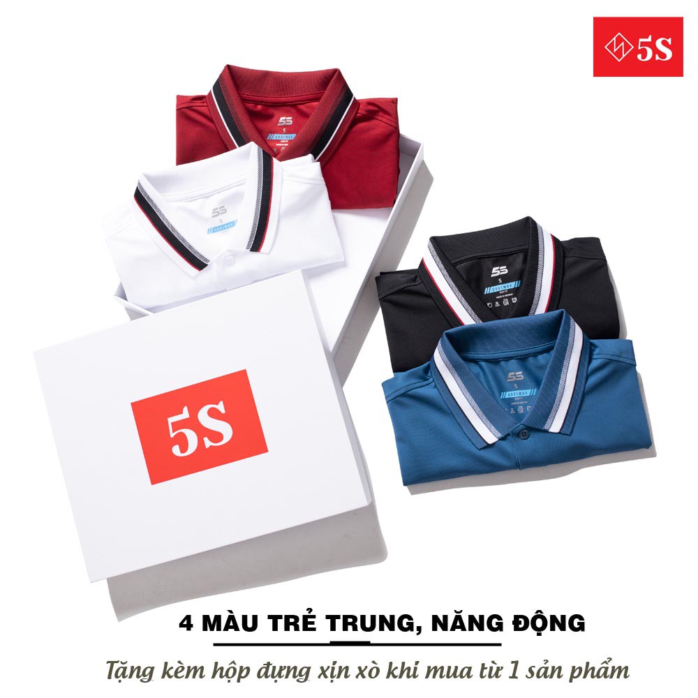 [MUA 2 GIẢM 30K] Áo Polo Nam Có Cổ Ngắn Tay 5S (5 màu), Chất Liệu Siêu Mát, Bền Màu (APC21015-01) | BigBuy360 - bigbuy360.vn