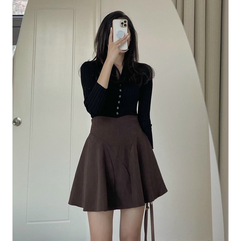 CHÂN VÁY NHUNG DÁNG XÒE XINH XẮN ĐIỆU ĐÀ | BigBuy360 - bigbuy360.vn