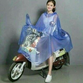 Áo mưa chấm bi 1 đầu và 2 đầu