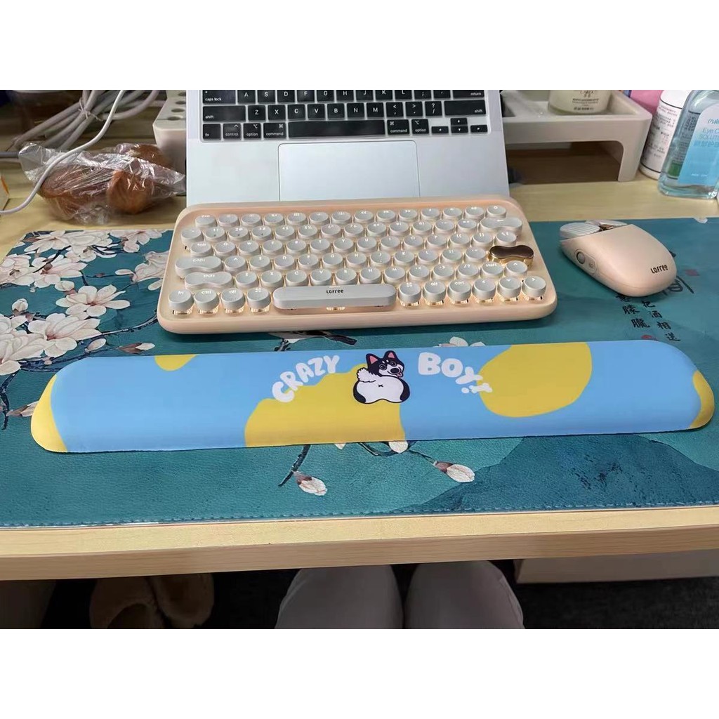 Cute memory foam keyboard holder, wrist mouse pad, creative office