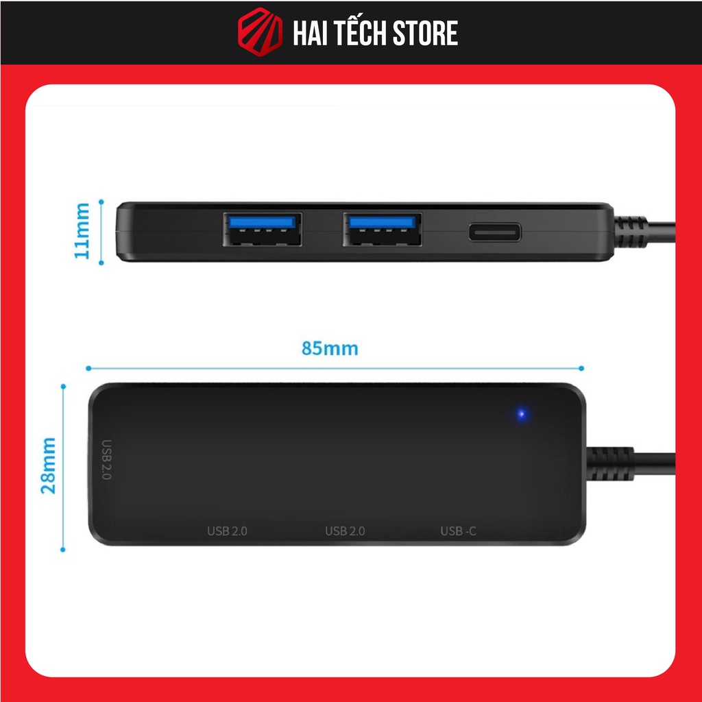HUB TYPE C và HUB USB 3.0, 4.0 tốc độ cao full box, Hub usb 5 trong 1kết nối cho điện thoại, laptop, máy tính