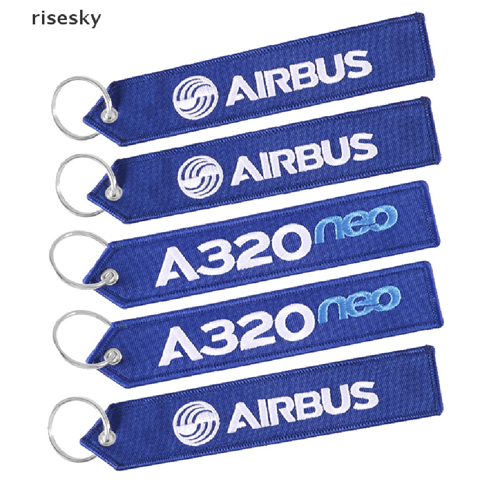 Móc Khóa Điện Thoại / Chìa Khóa Thêu Hình Máy Bay Airbus A320 ♨Trên đó