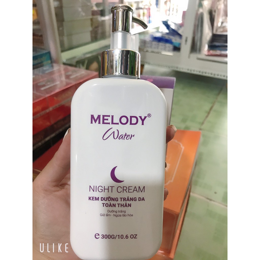 kem MELODY trắng da toàn thân hiệu quá SPF 50+ 300G DÀNH CHO BAN ĐÊM