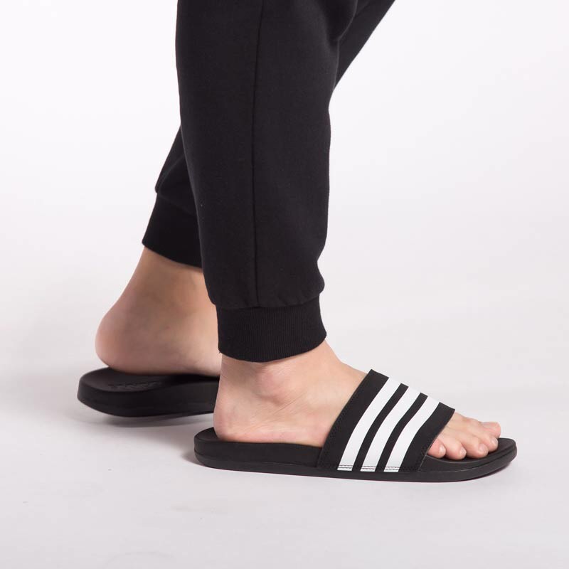 Dép Adidas Chính Hãng 🔴FREESHIP🔴Adidas Adilette Comfort Slides Black White Chính Hãng - Dép Thời Trang Đế Mềm AP9971