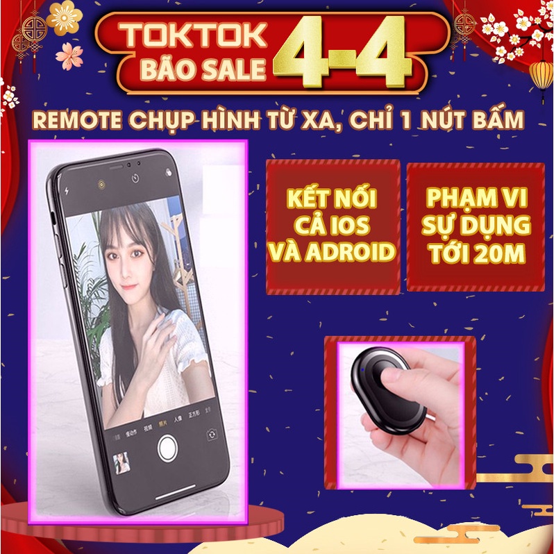 Remote Điều Khiển Chụp Hình Bluetooth Cho Điện Thoại Android – IOS Hàng Loại 1 TOKTOK STORE.