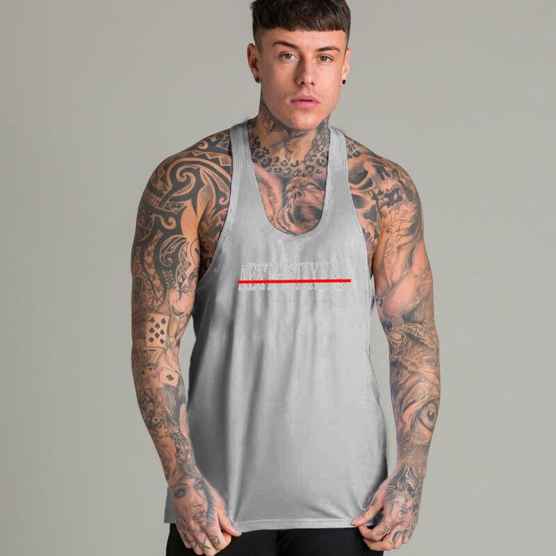 Áo thun ba lỗ không tay bằng cotton dùng luyện tập cơ bắp dành cho nam