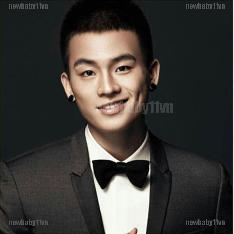 Đôi bông tai nam hình quả tạ bằng thép không gỉ