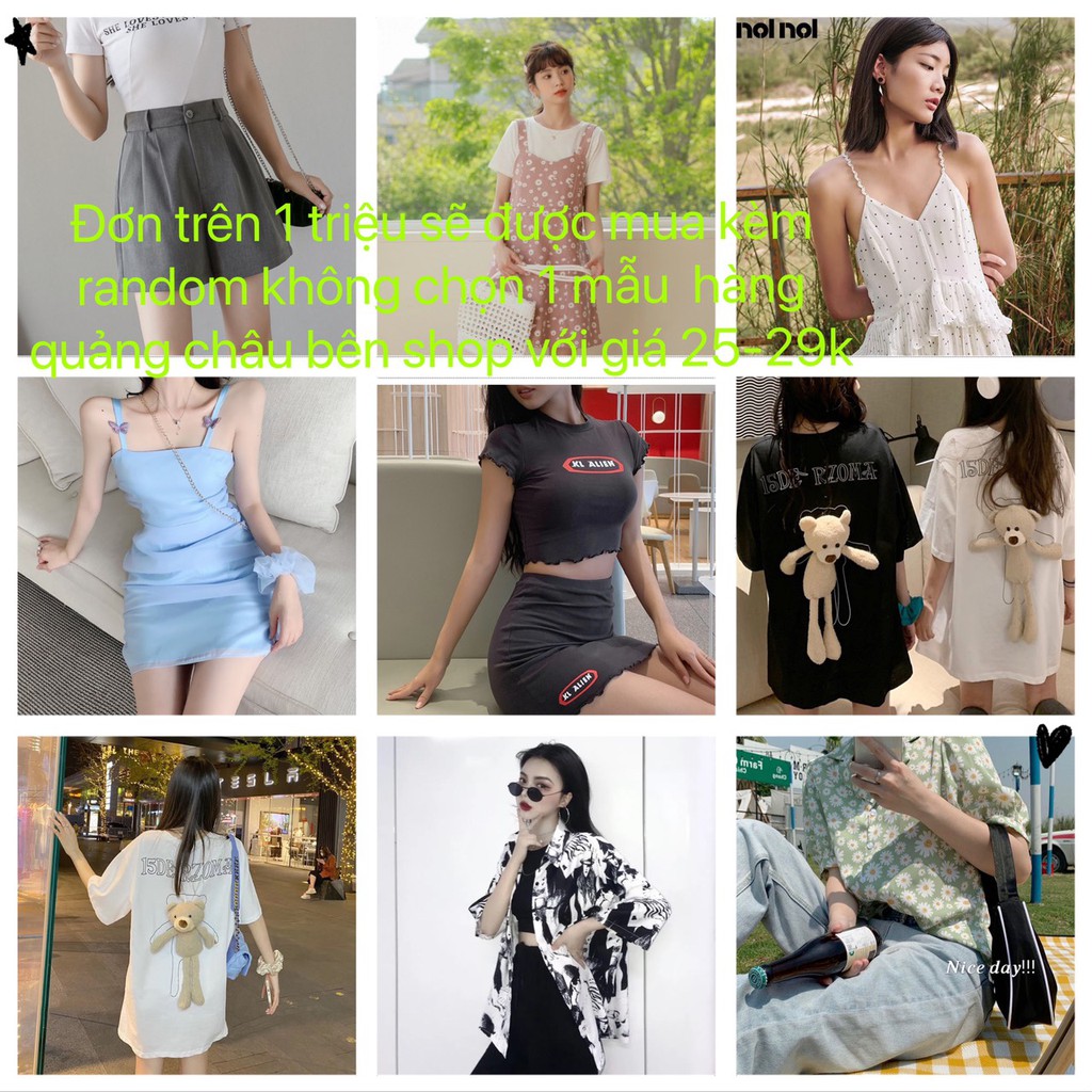 Áo croptop 2 dây Quảng Châu [VIDEO+ẢNHTHẬT] áo nữ Taobao có đệm mút ngực mix chân váy, quần cạp cao siêu chất A149 | BigBuy360 - bigbuy360.vn