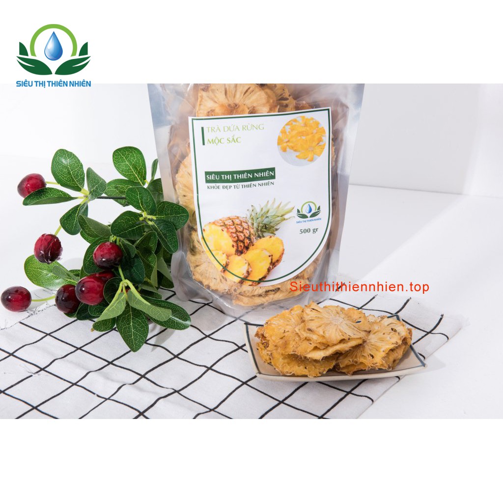 Dứa thái lát sấy khô đóng túi zip thương hiệu Mộc Sắc