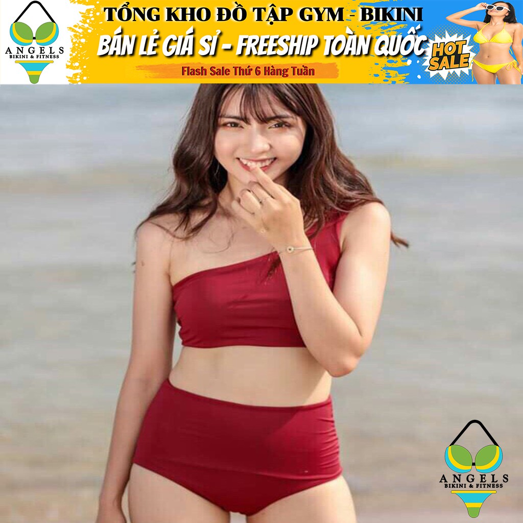 Bikini Bộ Đồ Bơi Hai Mảnh Lệch Vai Freesize BHV023 [ Giá Sỉ ] | BigBuy360 - bigbuy360.vn