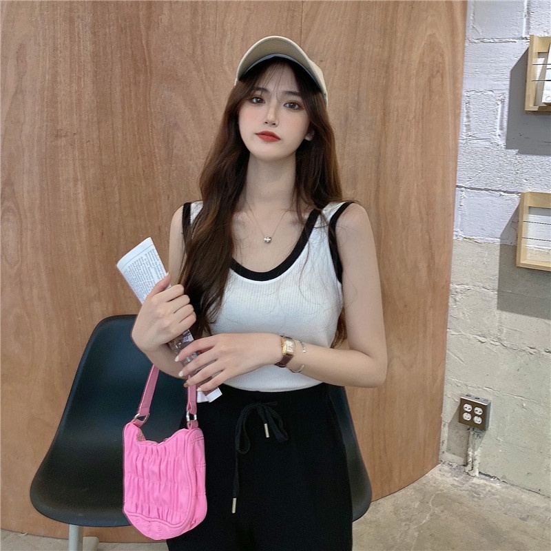 Áo Hai Dây Dáng Ngắn Thời Trang Mùa Hè Cho Nữ