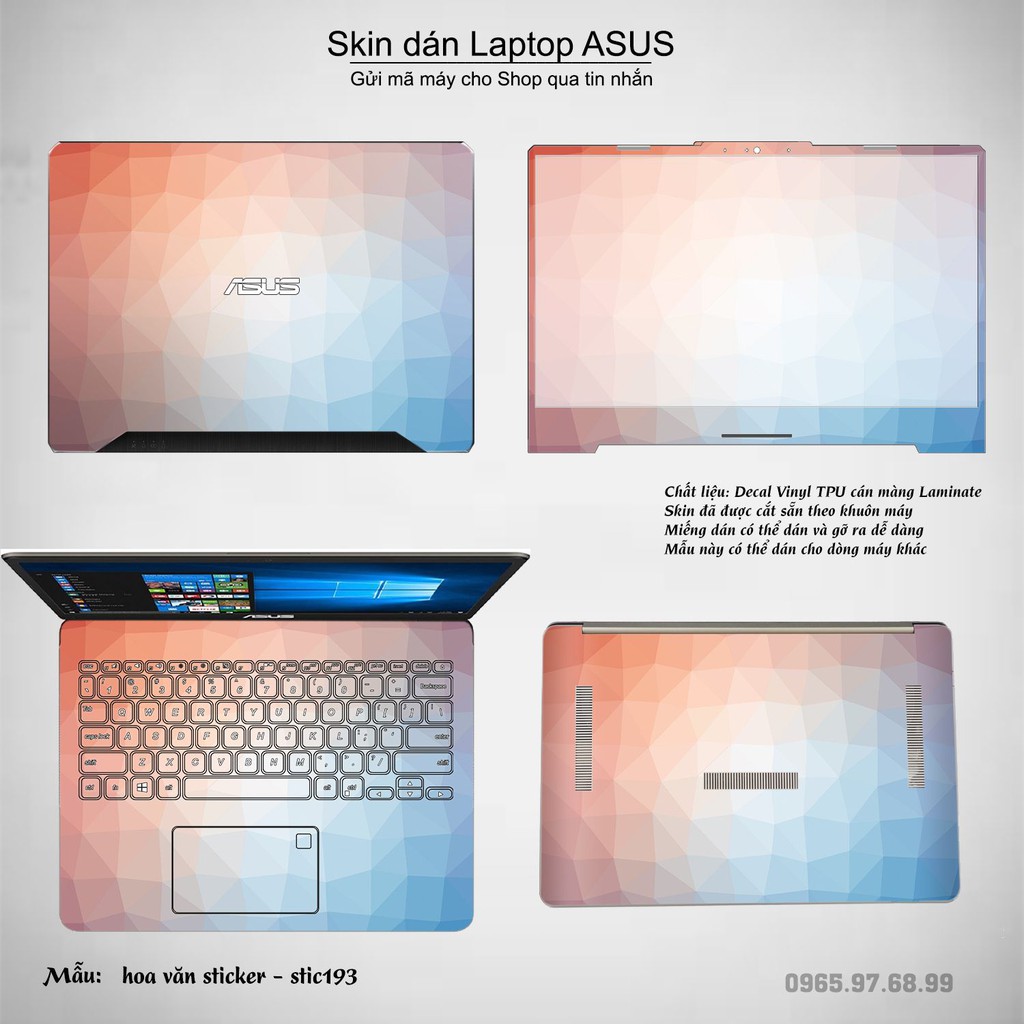 Skin dán Laptop Asus in hình Hoa văn sticker _nhiều mẫu 32 (inbox mã máy cho Shop)