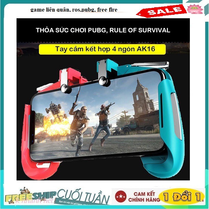 Tay cầm chơi game PUBG, Rules Of Survival, Apex Legend kèm nút bắn Gpoint cơ kim loại AK16