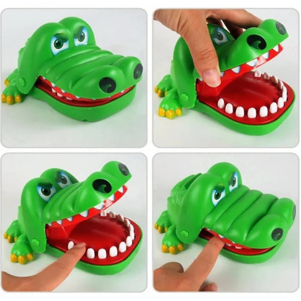 Cá sấu khám răng , cá sấu cạp , Cá sấu cắn tay , hộp lớn