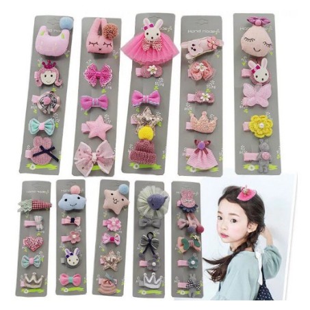 Set 5 Kẹp Tóc Dễ Thương Cho Bé Gái