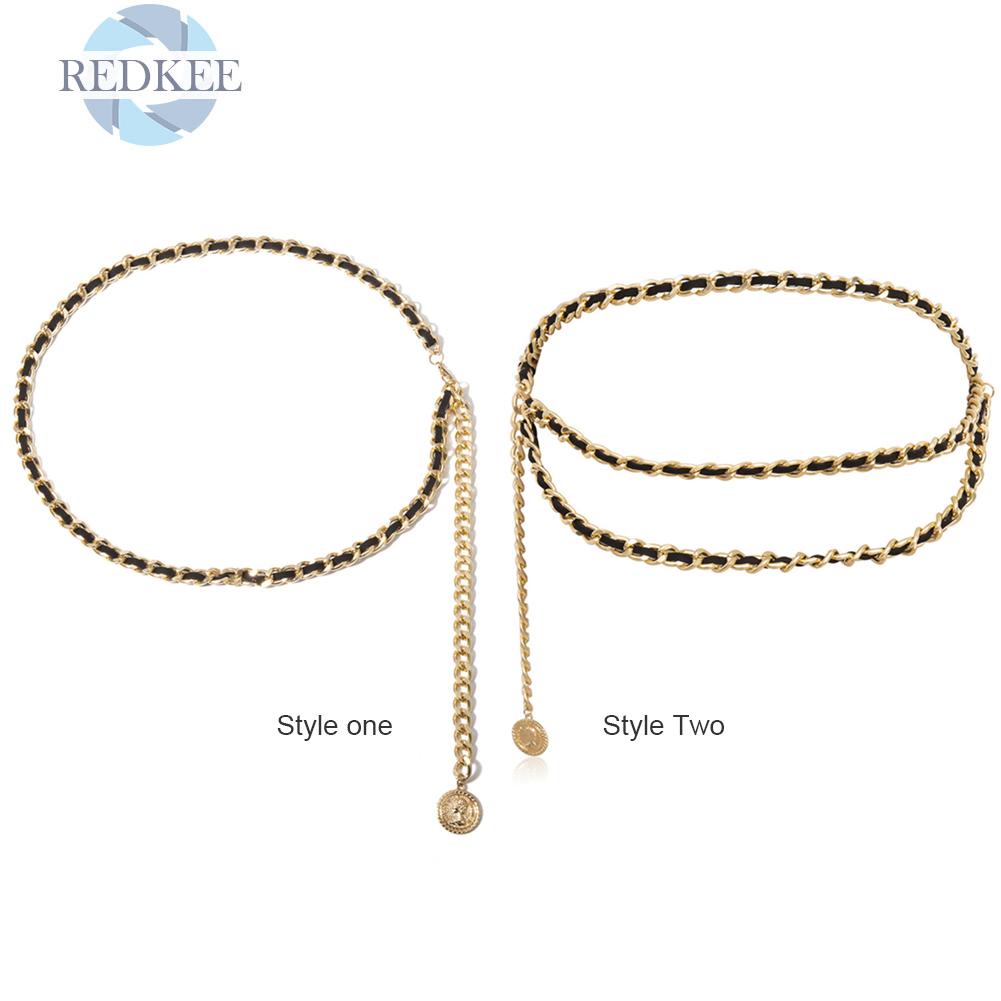 Thắt Lưng Nhiều Lớp Phối Đồng Xu Phong Cách Cổ Điển Thời Trang Cho Nữ