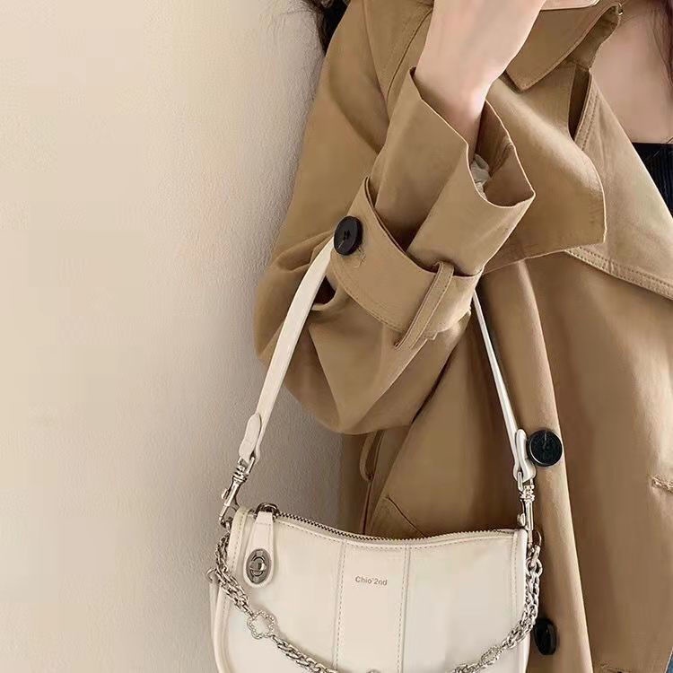 Chio 'S Túi Xách Đeo Dưới Cánh Tay Quai Xích Màu Trắng Hoa Hồng Trắng Chính Hãng Mùa Hè Sang Trọng Niche 2nd Cho Nữ