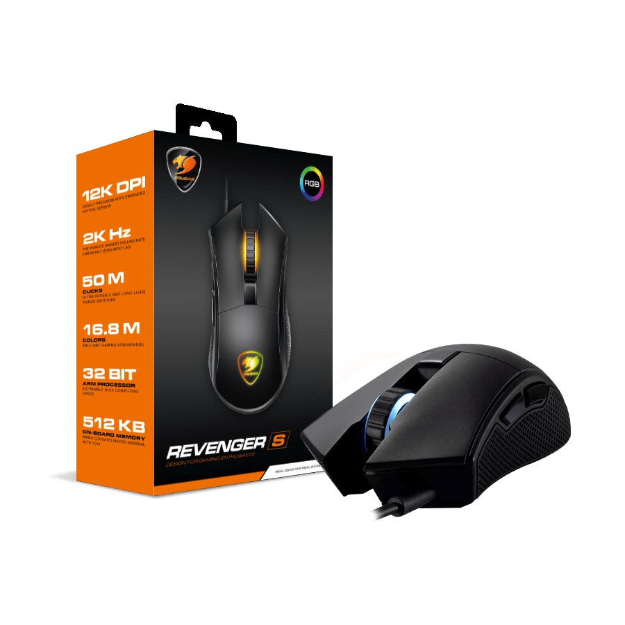 [Mã SKAMAP6 giảm 8% đơn 250k]Chuột Gaming Cougar Revenger S 2 Zone RGB