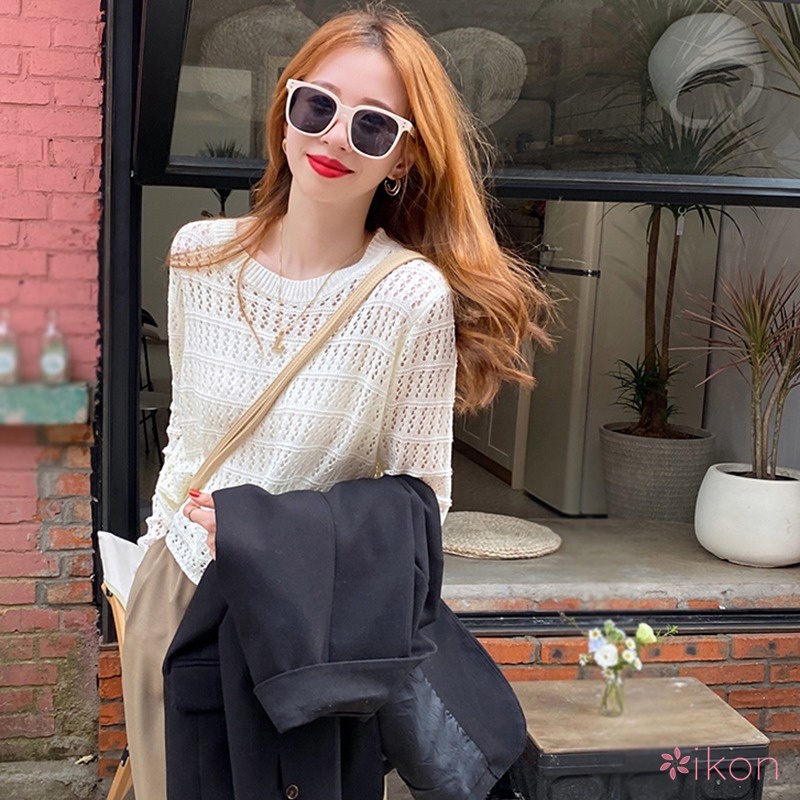 Áo Nữ Tay Dài Cổ Tròn Thời Trang
