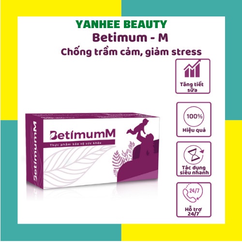 Bột pha lợi sữa cốm sau sinh Betimum-M giúp mẹ giảm căng thẳng, ngủ ngon và sâu giấc hơn - Hộp 14 gói