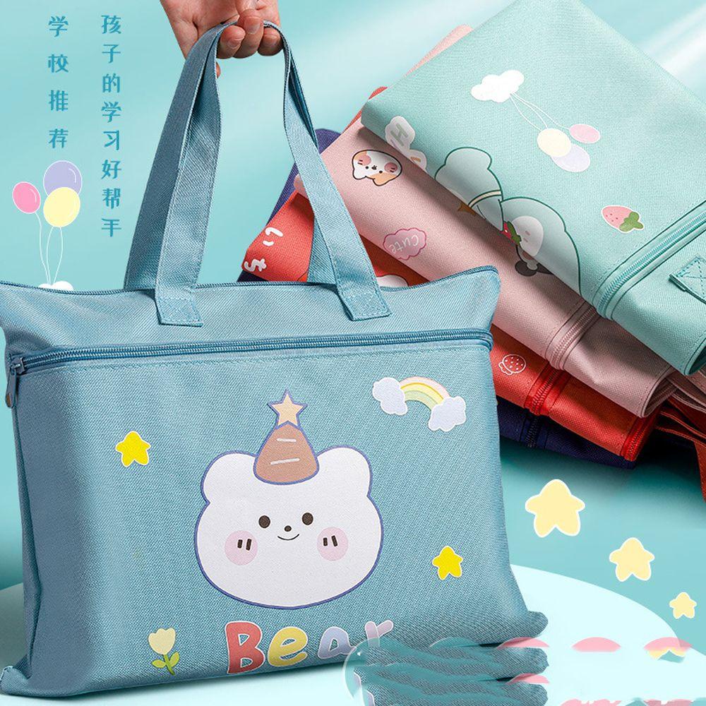 AUGUSTINE Túi Đựng Tài Liệu Khổ A4 Họa Tiết Hoạt Hình Dễ Thương