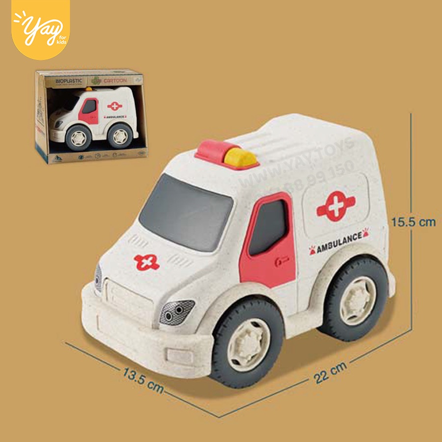 Mô Hình Xe Cứu Thương Nhựa Lúa Mì Sinh Học Cho Bé 18m+ - GengFeng