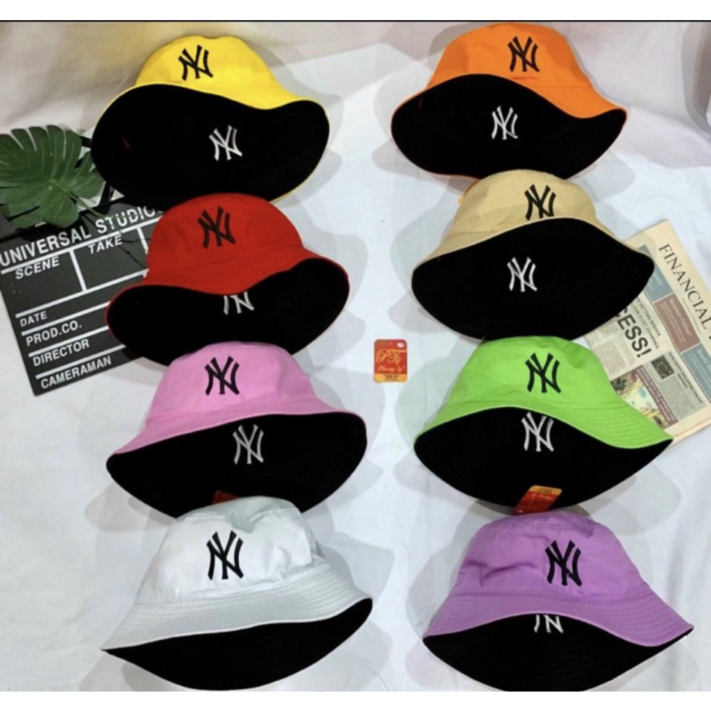 Nón Tai Bèo Nam Nữ 2 Lớp thêu Chữ N-, Mũ Bucket Vành Tròn Unisex Nhiều Màu Thoáng Mát - trieuvy_fashion