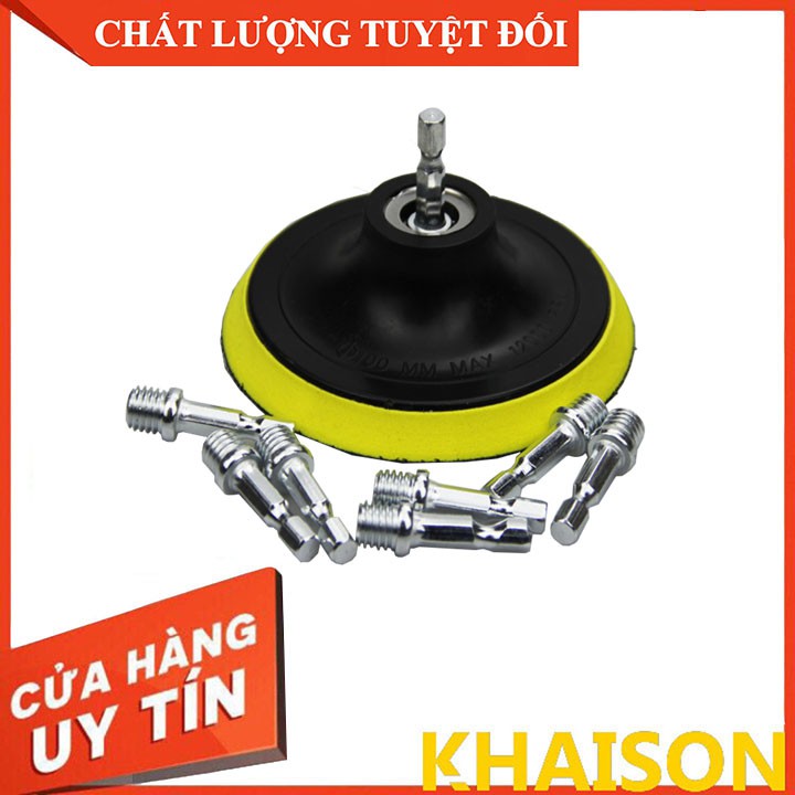 Đĩa đánh bóng tự dính, đế dán chà nhám 5 inch M10, 7 inch M10 kèm đầu nối Khaison