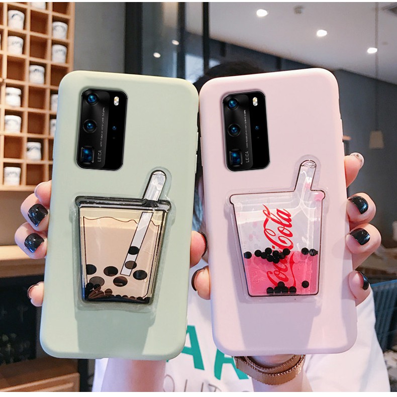 Ốp lưng Samsung A12 A11 A02 A02S A71 A51 A31 A70 A50 A50S A30 A30S A20 A20S A10 A10S A21S A9 A7 A6 A6+ M12 M11 M02 J8 J7 J6 J6+ J4 J4+ J2 Prime Plus Pro 2018 Candy Solid Color Pearl milk tea Soft Case