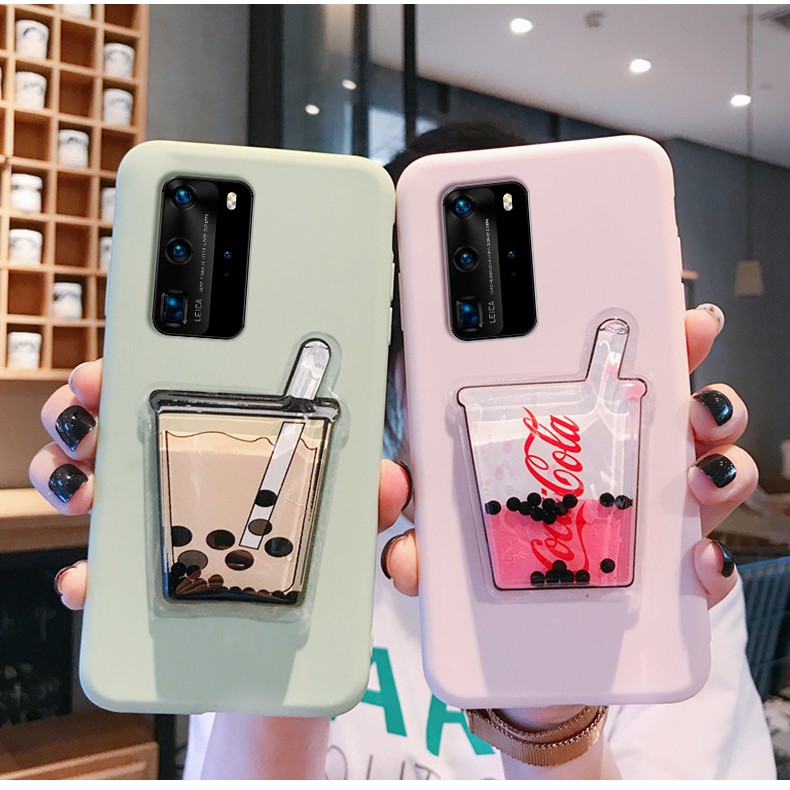 Ốp lưng Samsung S20 FE S10 S10+ S9 S9+ S8 S8+ M51 M31 M30S M21 M20 Note 10 9 8 Pro Plus Candy Solid Color Pearl milk tea Soft Case