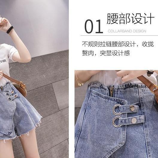 2022 Quần Short Jean Xanh Dương Nhạt Thiết Kế Thời Trang Mùa Hè Nóng Bỏng Thiết Kế Lưng Cao Thời Trang