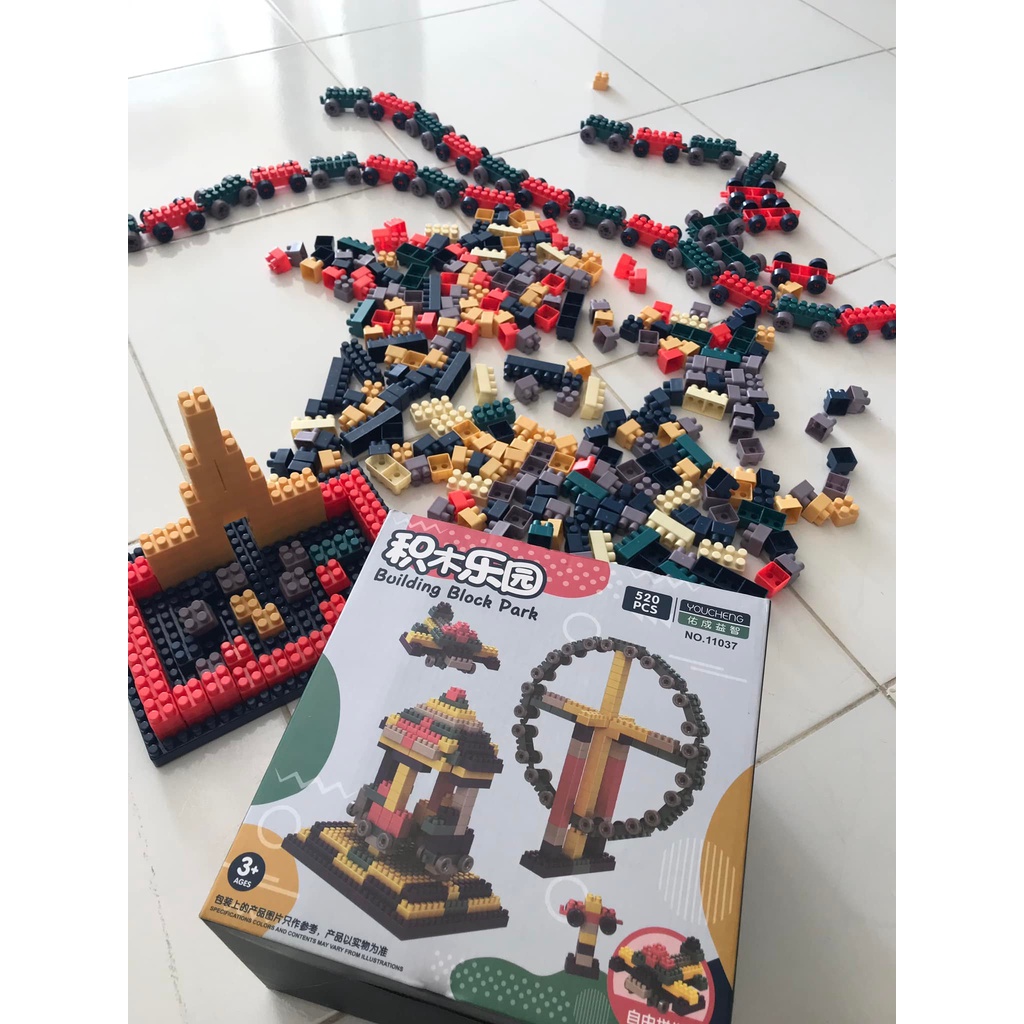Bộ lego xếp hình 520 chi tiết ,đồ chơi cho bé lắp ráp - Đồ chơi phát triển tư duy -sáng tạo cùng bé yêu